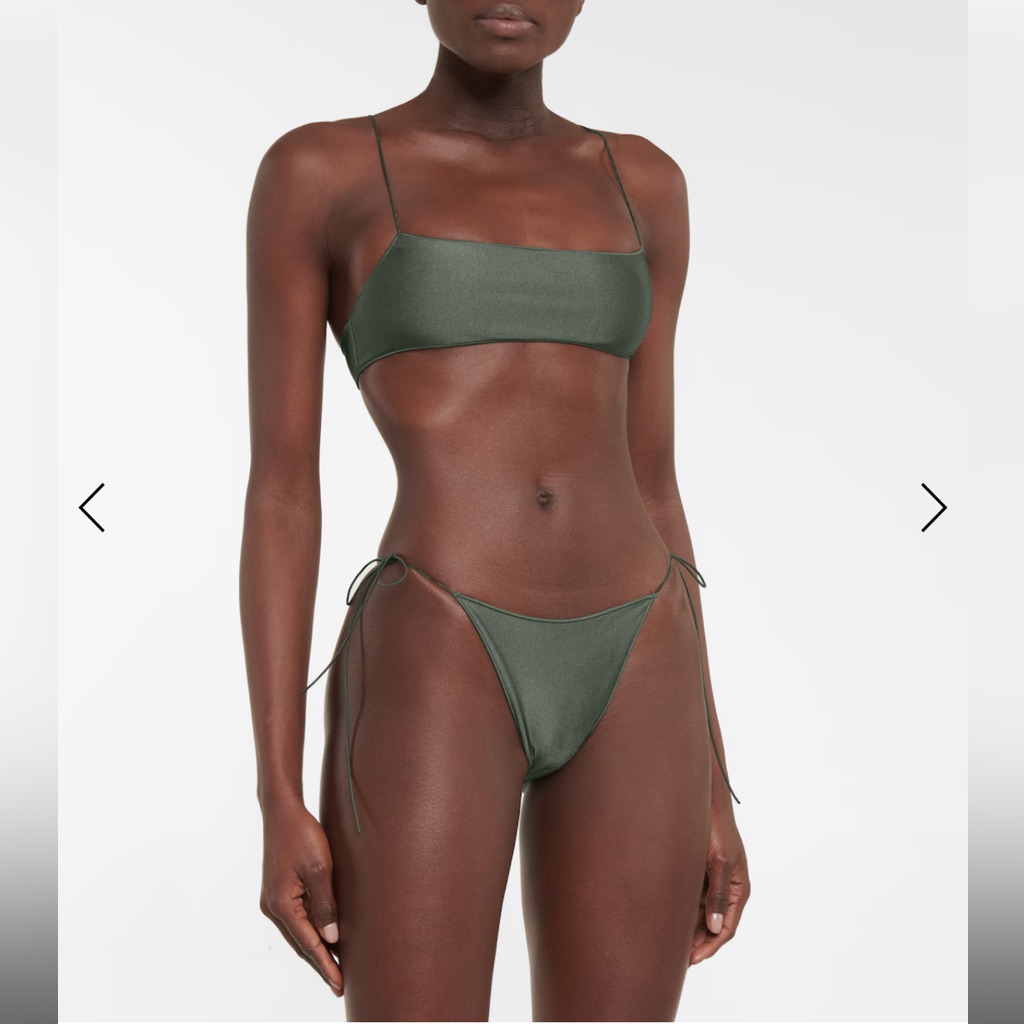 Tropic Of C - Olive Green Bralette Bikini Set - L/Xl